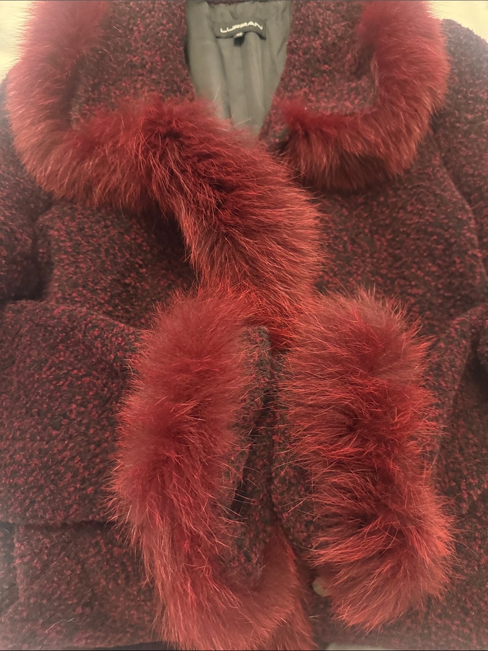 Real Fox fur trimmed coat - Picture 8 of 8